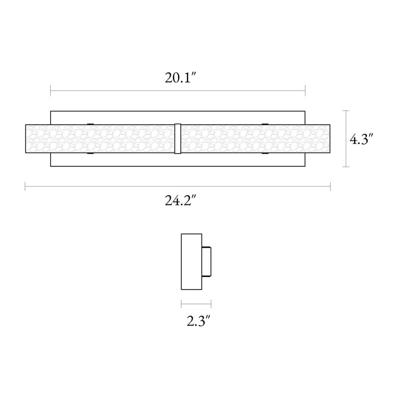 LNC Linear LED Wall Sconce,Modern Textured Acrylic Wall Light,3000K Warm,750LM,Gold Bathroom Vanity Light for Bedroom and Bathroom