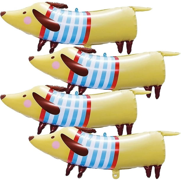 Globos Grandes de perro salchicha YONGSHENG de 35 pulgadas paquete de 4