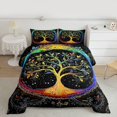 thumbnail image 2 of Manfei Rustic Plant Full Size Comforter Sets,Tree Of Life Bedding Comforter Set,bohemian Exotic Style Bedding Sets For Teens,Breathable Home Decor Reversible,3pcs, 2 of 8