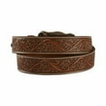 thumbnail image 2 of Ariat Men's Floral Embossed Tooled Black  Tan Leather Belt A1020467, 2 of 2