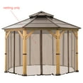 thumbnail image 3 of Sunjoy Brown polyester mosquito netting Gazebo Netting 8-Panel Screen Walls for Outdoor Patio For 13 ft. x 13 ft. Octagon Hardtop Gazebo, 3 of 5