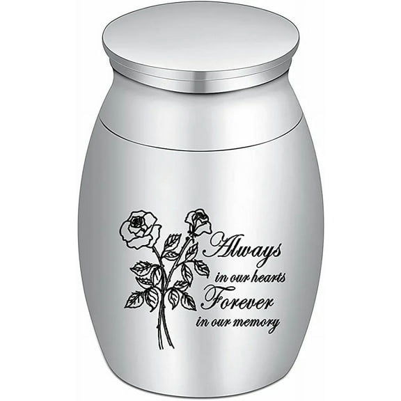 Mini Urns for Human Ashes Stainless Steel Small Cremation Keepsake Urns for Ashes Holder for Family/dad/mom/sister/grandparents Cremation Jewelry 0.79*1.18