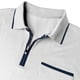 thumbnail image 4 of Ceisia Men's Slim Fit Short-Sleeve Half-Zip Polo Shirt Solid Color Contrast Decoration Spring Summer Shirt Gift, 4 of 6