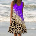 thumbnail image 1 of Mefallenssiah Femmes Mode Vacances d'Été Sans Manches Imprimé Col Rond Partie Robe de Plage, 1 of 5