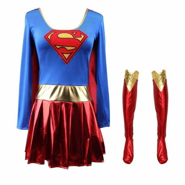 Disfraz De Superheroe Para Adultos Supermujer Cubiertas De Zapatos De Mujer Super Heroe Halloween Walmart en linea