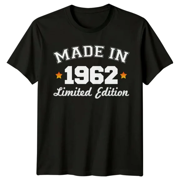 Made In 1962 Mens T Shirt 63rd Birthday Gift Vintage Sixty Three Year Old