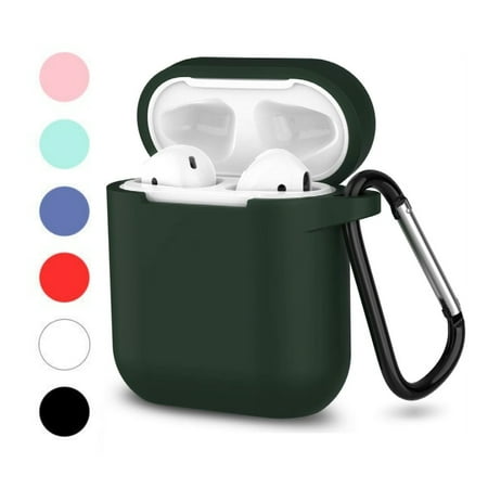 AirPods Case- Silicone Protective Shockproof Case Cover Skins with Keychain Compatible with Apple AirPod 2 & 1  Olive Green price history on PriceWatchPro