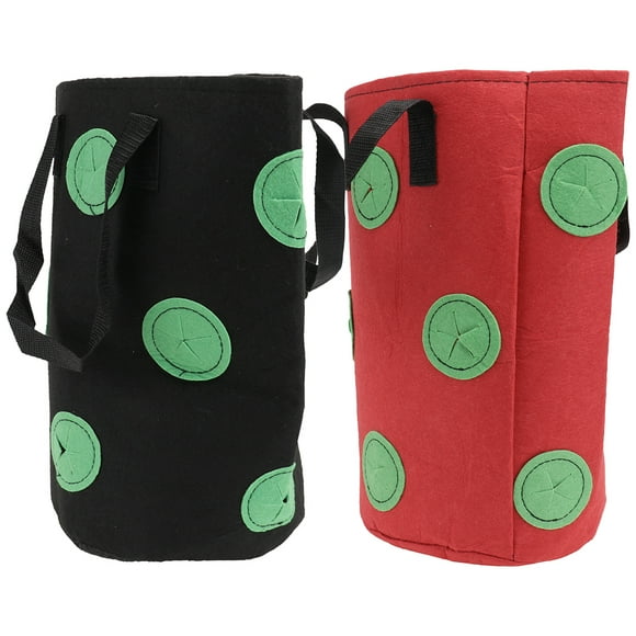 2Pcs Upside Down Strawberry Planters Breathable Strawberry Planters Hanging Planting Bags