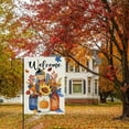 thumbnail image 5 of Welcome Fall Scarecrow Pumpkin Sunflower Garden Flag Double Sided, Autumn Harvest Mason Jar Decorative Yard Outdoor Home Small Decor, Maple Leaves Seasonal Burlap Outside House Decoration 12.5x18, 5 of 6