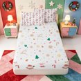 thumbnail image 4 of Manfei Winter Holiday Zipper Twin Comforter Sets with Fitted Sheet and 2 Pillowcases,Cute Xmas Christmas Elk Zipper Bedding Set,Xmas Reversible,4 Pieces, 4 of 7