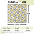 thumbnail image 2 of Yellow Lemon Fruit Slices White Pattern Square Fitted Tablecloth with Elastic Edge,Square Table Cover,Washable Elastic Table Cover for Home Kitchen Party Decor 34"x34", 2 of 6