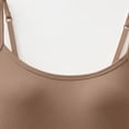 thumbnail image 5 of Women's Shelf Bra Tank Top, Adjustable Spaghetti Strap Cami with Built-In Bra, Soft Padded Layering Camisole for Summer, Coffee, 5 of 8