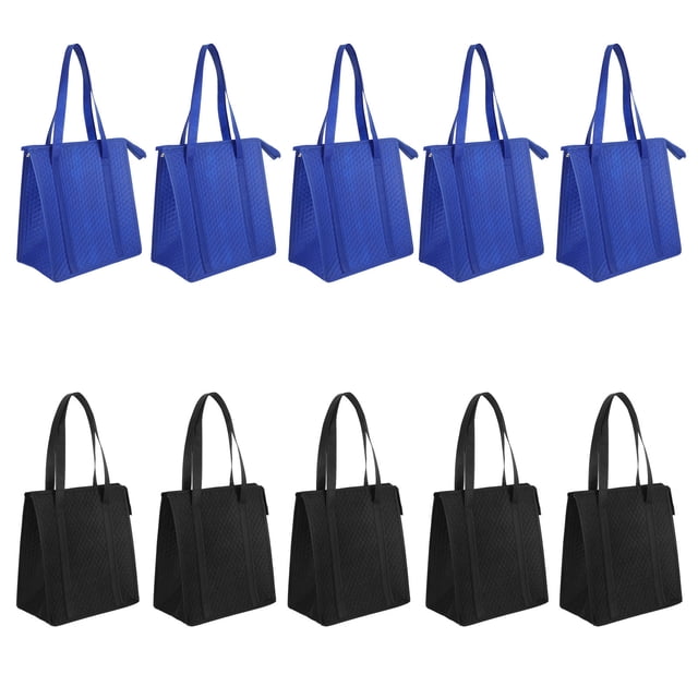 RUNROTOO 10Ud Bolsa Térmica Reutilizable Para Con Y Asas Colores Surtidos