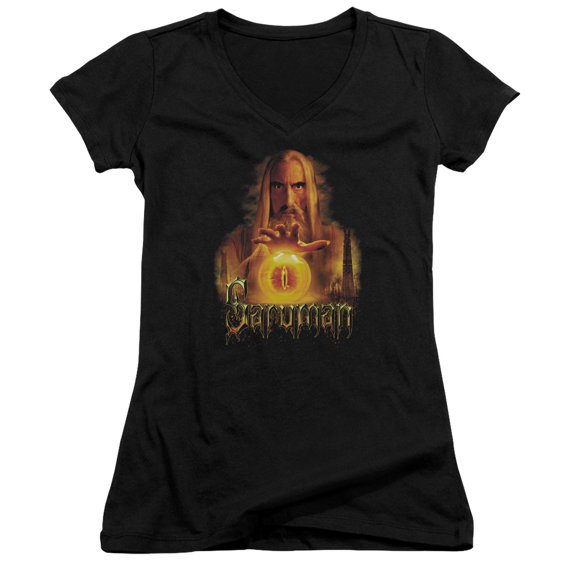 Lord of the Rings Saruman Junior Women's T-Shirt V-Neck Black