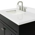 thumbnail image 4 of Ariel Hamlet 37 In. Left Offset Rectangle Sink Vanity With White Quartz Countertop In Black, 4 of 11