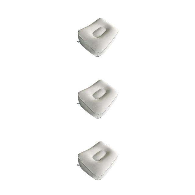 Matsuzay Reposapiés inflable Almohada de aire Cojín de PVC Coche Viajes Oficina Pierna Almohadilla Pies Herramienta Reposapiés plegable Gris Type1 NO1