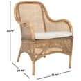 thumbnail image 5 of SAFAVIEH Charlie Rattan Club Chair w/ Cushion, Dark Natural, 5 of 7