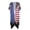 American Flag, variant on Polyester Beach Kimono for Vacation Half Sleeve Lightweight USA Flag Pattern