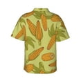 thumbnail image 3 of Daiia Corn Hawaiian Shirt for Men Gentle Cotton Regular Short Sleeve Casual-Small, 3 of 9