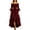 Wine, variant on Guieoi Dresses for Women 2026 Fall Gothic Ballgown with Puff Sleeves and Waist Cinching Plus Size White S