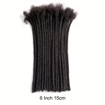 thumbnail image 1 of FNNMNNR 4-18 Inch 0.6cm Width 100% Human Hair Dreadlock Extensions Men/Women  Full Handmade Permanent Loc Extensiosn Human Hair, 1 of 7