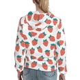 thumbnail image 7 of Honeii Strawberries Pattern Womens Oversized Hoodies Long Sleeve Sweatshirts Pullover Fall Outfits with Pocket-Large, 7 of 7