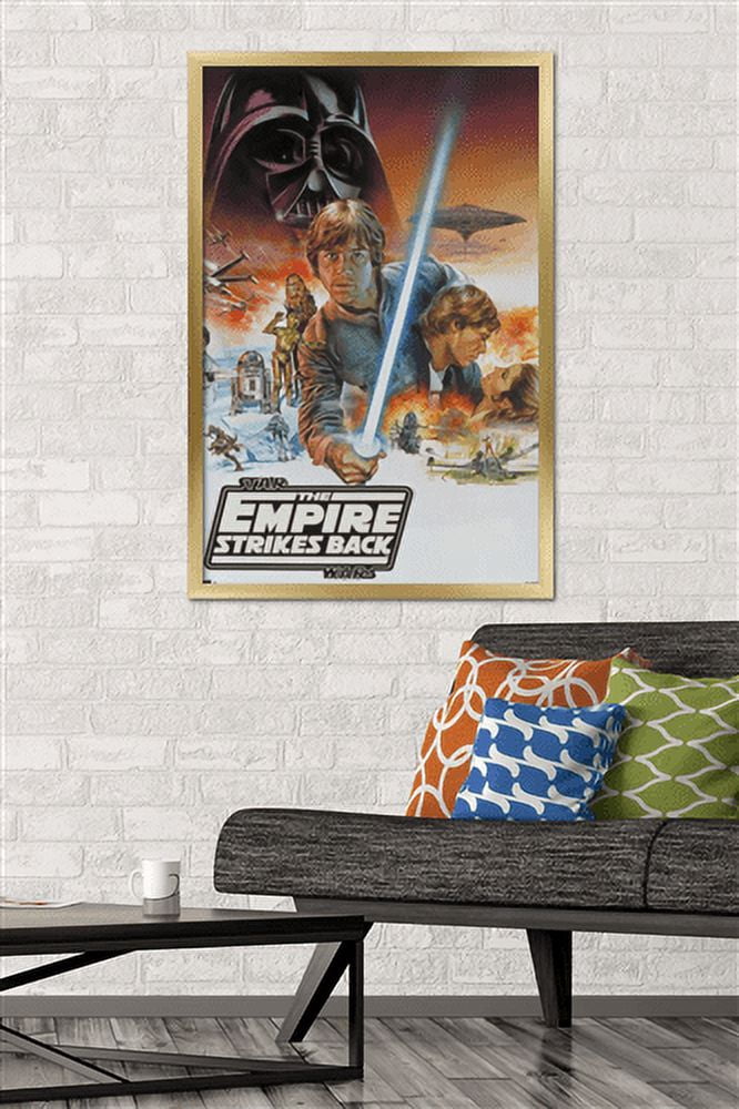 Star Wars: Empire Strikes Back - Cover Illustration Wall Poster, 22.375" x 34", Framed