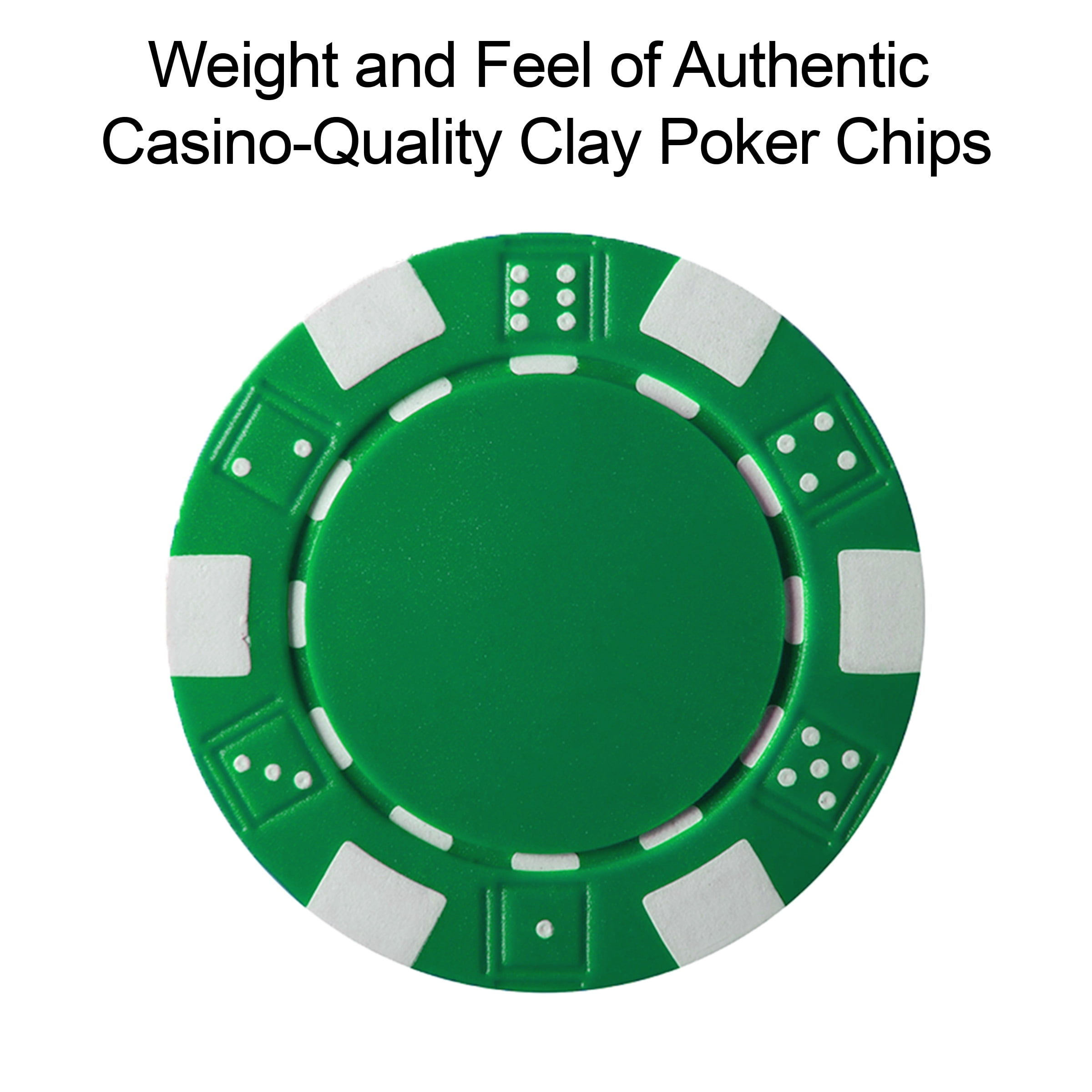 trademark poker 100 striped chip, 11.5gm, green