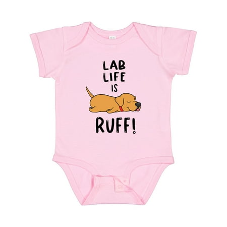 

Inktastic Lab Life is Ruff! Yellow Lab Gift Baby Boy or Baby Girl Bodysuit