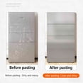 thumbnail image 3 of Stainless Steel Contact Paper, 15.7" x 78.7" Peel and Stick Metallic Wallpaper Removable Wall Paper for Appliances Decorative Self Adhesive Roll for Kitchen Fridge Dishwasher Cabinets, Silver, 3 of 9