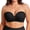 Fit D/Dd/F Cup(black), variant on Women's Strapless Front Closure Push Up Bra, Non-Slip Removable Straps, Wireless Seamless Bra, A-C Cup