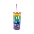 thumbnail image 1 of Cold Cup Silver Buffalo Love is Love, 600 ml, con tapa con purpurina, 1 of 7