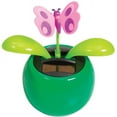 Walmart Solar Powered Dancing Flowers and Bugs, Lady Figures in Assorted Color Pots, Pack of 4