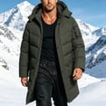 thumbnail image 7 of Atkumj Mens Puffer Jacket Trendy Hooded Full Zip Warm Insulated Windbreaker Jackets Casual Solid Color Oversizes Mid Lenght Winter Coats for Men with Pockets 4XL, 7 of 7