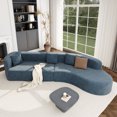 thumbnail image 2 of LUCKHAO 125.8" Modern Curved Floor Combination Sofa, Chenille Sectional Curved Sofa , Upholstery Sofa Couch, Large 2 Piece Modular Sectional Sofa for Living Room, no assembly required, 2 of 22