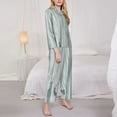 thumbnail image 4 of Kll Christmas Deer Print Women'S Long Sleeve Pajamas With Pants Sleepwear Loungewear 2 Set-Small, 4 of 9