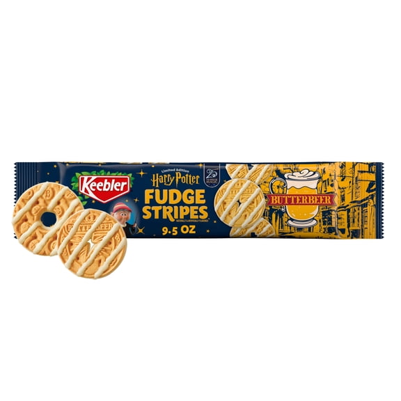 Keebler Fudge Stripes Harry Potter™ Butterbeer Cookies for Harry Potter Fans, 9.5 oz Pack