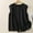 Black, variant on Womens Cotton Linen Waistcoat Button Down Sleeveless Lightweight Vests Casual Solid Color Fashion Ruffled Jackets