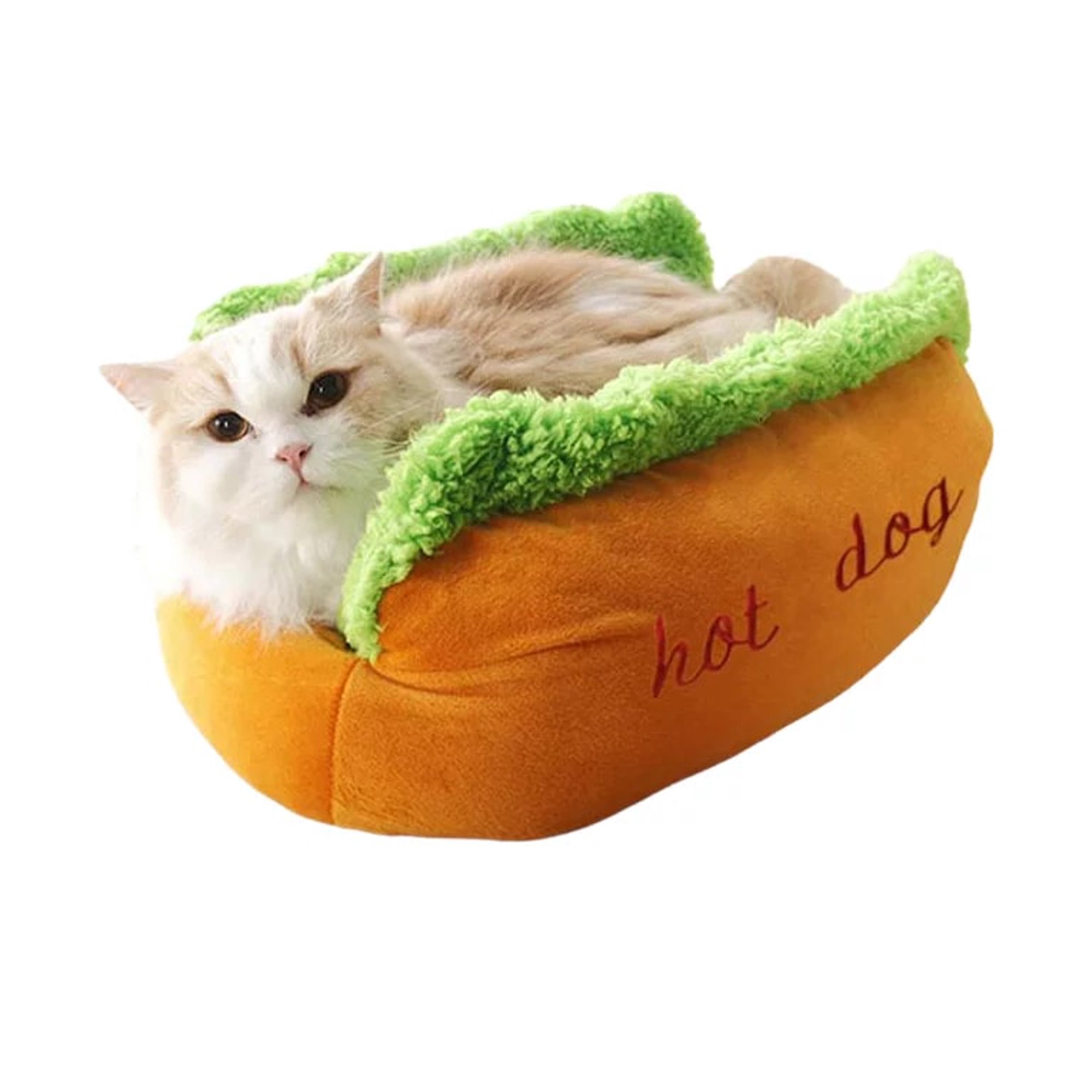 Cama Hot Dog Talla L Suave Acolchada Mascotas Perro Gato