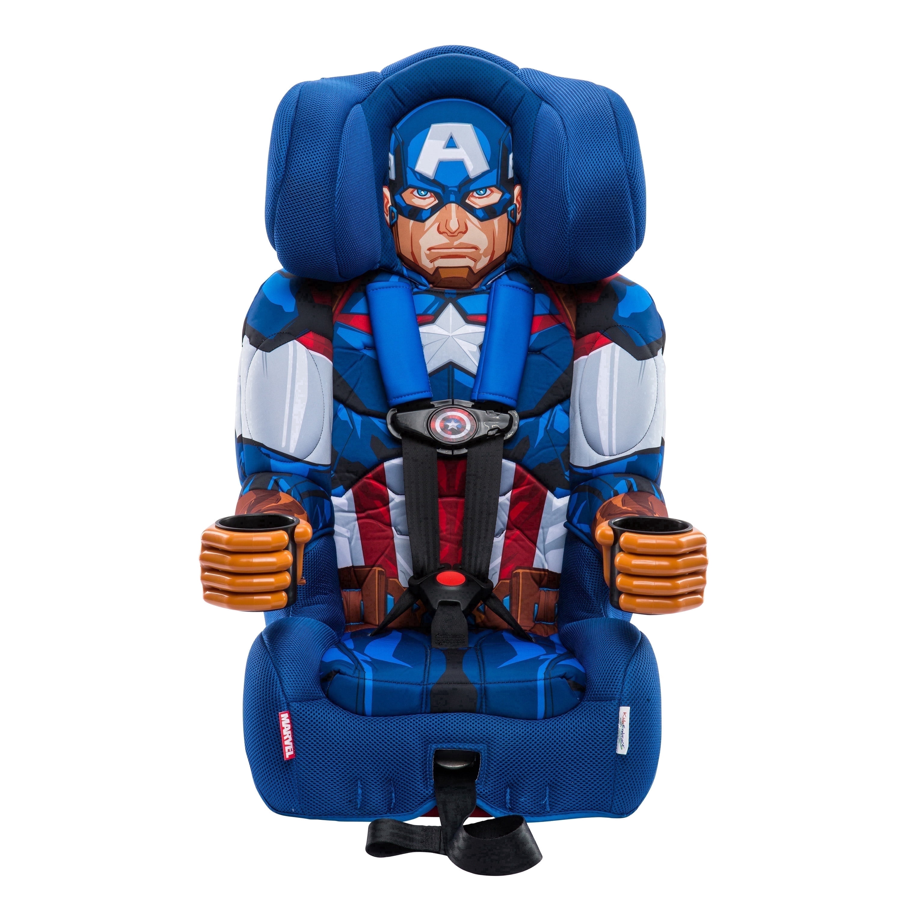KidsEmbrace Captain America 2-in-1 Combination Harness to Booster Car Seat, Forward-Facing Harness, Booster, Multi-Position Headrest, Toddler