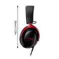 thumbnail image 3 of Wire – Gaming Headset For PC, 53mm Angled Drivers, Memory Foam, 10mm Microphone – Black/Red, 3 of 6