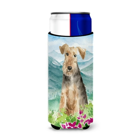 

Carolines Treasures CK2516MUK Mountian Flowers Welsh Terrier Michelob Ultra Hugger for slim cans Slim Can multicolor