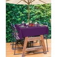 thumbnail image 3 of Dark Purple Outdoor Tablecloth with Umbrella Hole and Zipper, Solid Color Table Cover for Rectangle Tables Waterproof Tabletop Collection for Patio, Garden, Picnic, Camping 60 x 84 inch, 3 of 6