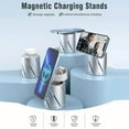 thumbnail image 6 of Kanstar Charging 3-1 Wireless Charging Station 10 Display Docking Station with Charging Line, for iPhone 14, White, 6 of 7