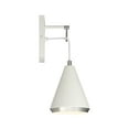thumbnail image 5 of Trade Winds Winona 1-Light Wall Sconce in White with Polished Nickel, 5 of 6