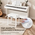 thumbnail image 3 of Uxcell Piano Bench Keyboard Bench with Padded Cushion and Storage Compartment for Music Books Vanity Stool, 3 of 7