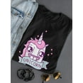 thumbnail image 3 of Cool Funny Kawaii Unicorn T-Shirt Women -Image by Shutterstock, Female Small, 3 of 4
