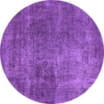 thumbnail image 1 of Ahgly Company Indoor Round Oriental Purple Industrial Area Rugs, 4' Round, 1 of 4