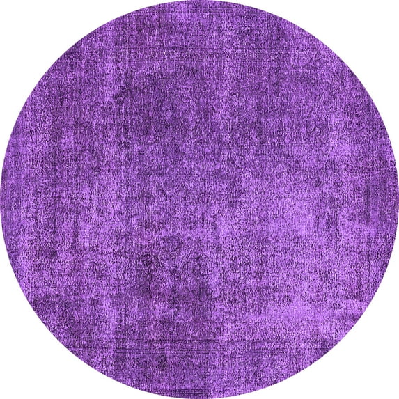 Ahgly Company Indoor Round Oriental Purple Industrial Area Rugs, 4' Round