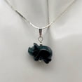 thumbnail image 3 of Black Obsidian Pig Pendant Necklace |Semi Precious Stone Jewelry|Silver Pendant|, 3 of 8